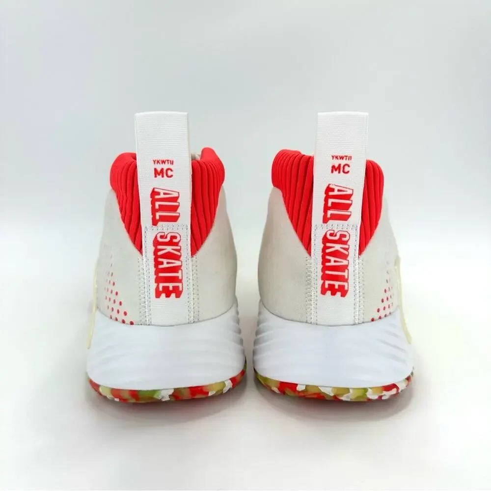 BB9312 Adidas Men Dame 5 All Skate Basketball Size 13 White Damian Lillard Shoes